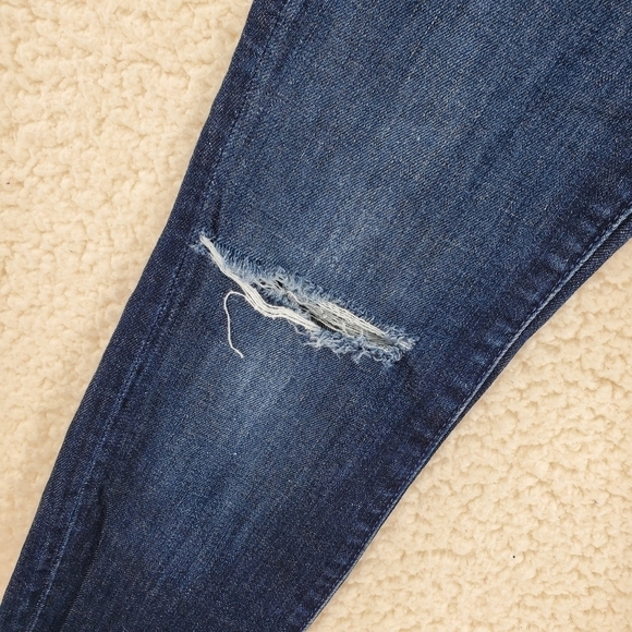 Mother Blue Jeans Looker Clean Sweep 26 (27)x29 Stretchy Skinny Ankle Distressed - Picture 9 of 16